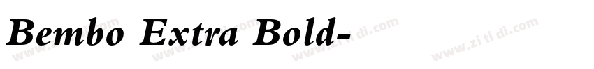 Bembo Extra Bold字体转换